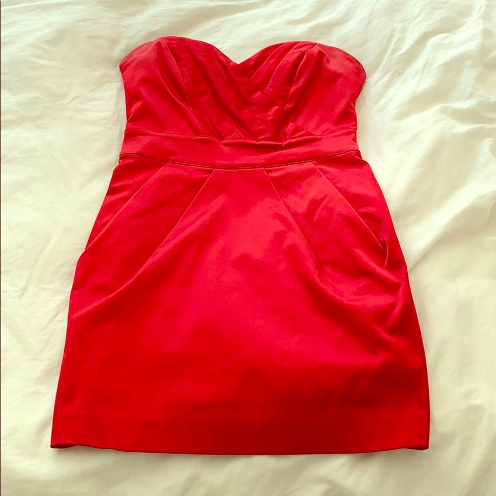 Red sweetheart BEBE dress size S